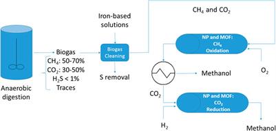 Biogas improvement as renewable energy through conversion into methanol: A perspective of new catalysts based on nanomaterials and metal organic frameworks